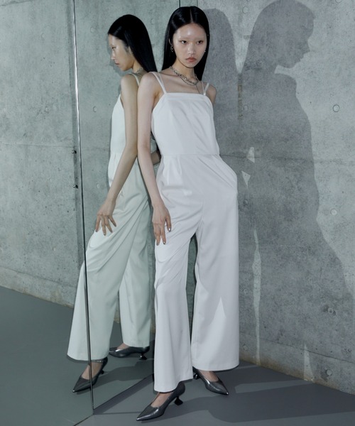 サロペット・オーバーオール・オールインワン SHEER JACQUARD TAILORED ROMPERS Ameri（アメリ）の「SHEER JACQUARD TAILORED ROMPERS（つなぎ
