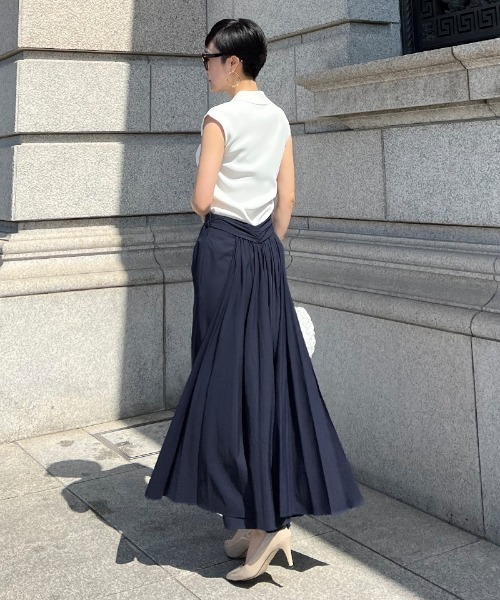 JENNE　美品　ロングスカート JENNE」 ロングスカート MEDIUM ネイビー レディース : ZOZOTOWN