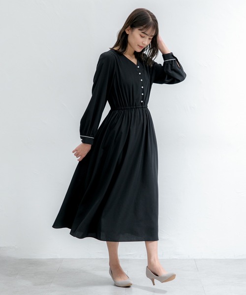 Honeys（ハニーズ） 「GLACIER」長袖ワンピース M ブルー系その他