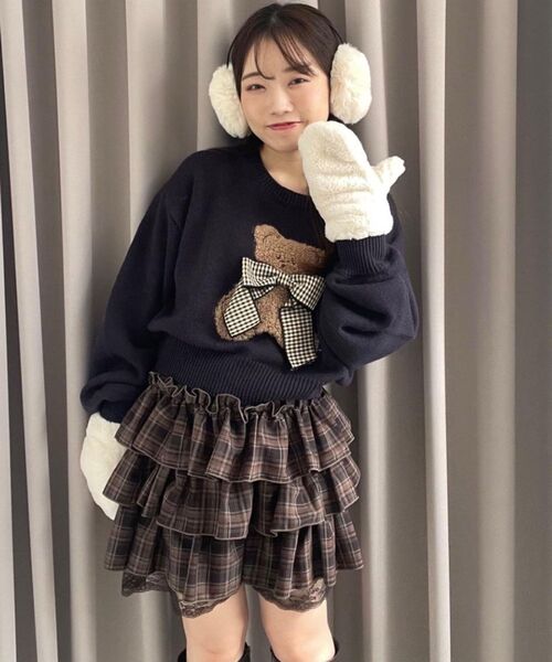 MAJESTIC LEGON（マジェスティックレゴン） スカート ウエストリブ裾