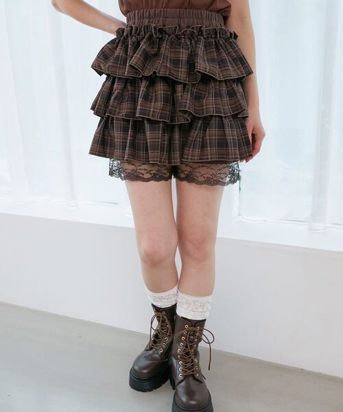 MAJESTIC LEGON（マジェスティックレゴン） スカート ウエストリブ裾