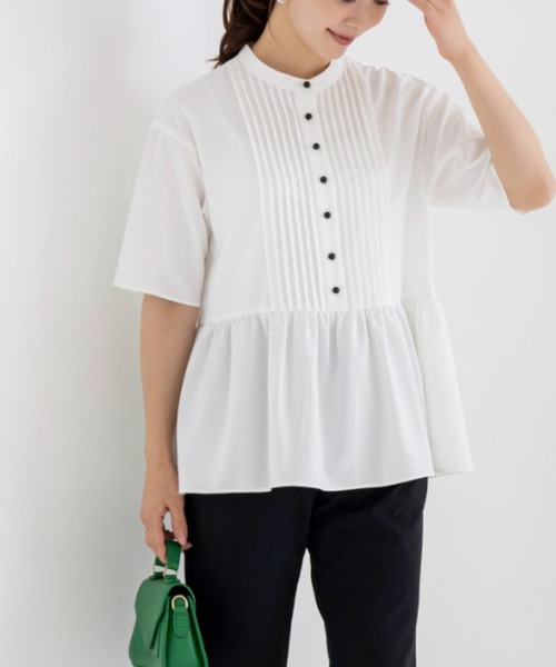 新品タグ付き】2025 Sono ソーノ チュニックブラウス ホワイトAライン