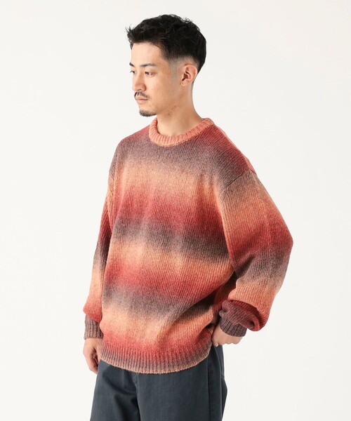 BEAMS GOLF グラデーションセーター Mサイズ B：MING by BEAMS（ビーミング by ビームス） セーター ニット 3ゲージ