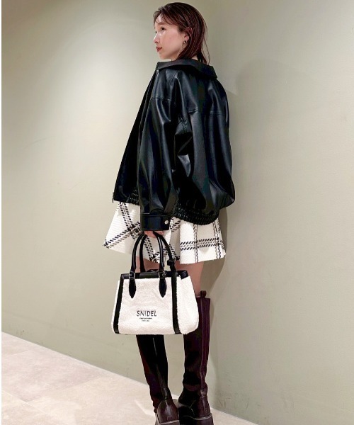 美品 スナイデル snidel ショートブルゾン ブラック SNIDEL（スナイデル）の「ショートブルゾン（ブルゾン）」 - WEAR