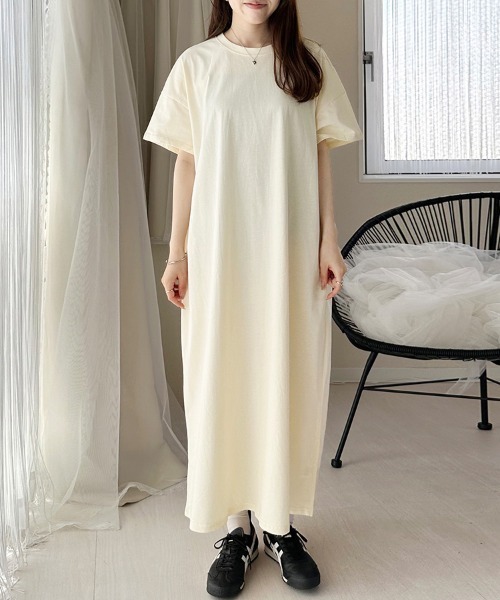 ReRe ワンピース 半袖 Tシャツロングワンピース : ZOZOTOWN Yahoo!店
