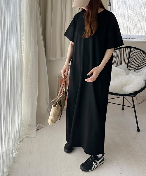 ReRe ワンピース 半袖 Tシャツロングワンピース : ZOZOTOWN Yahoo!店