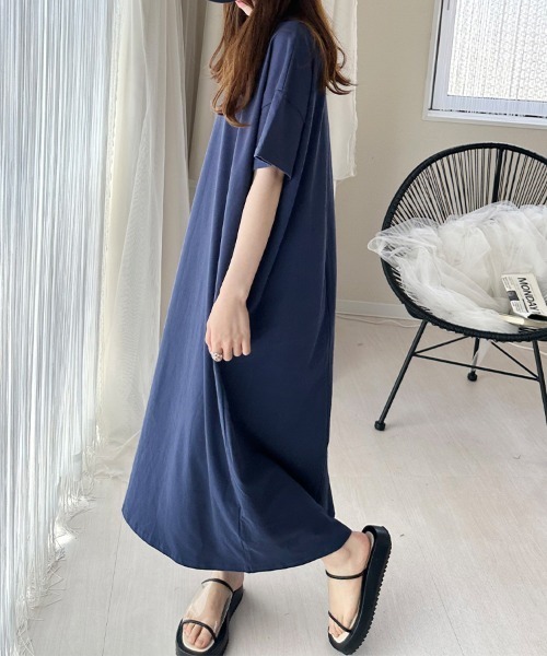ReRe ワンピース 半袖 Tシャツロングワンピース : ZOZOTOWN Yahoo!店