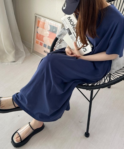 ReRe ワンピース 半袖 Tシャツロングワンピース : ZOZOTOWN Yahoo!店