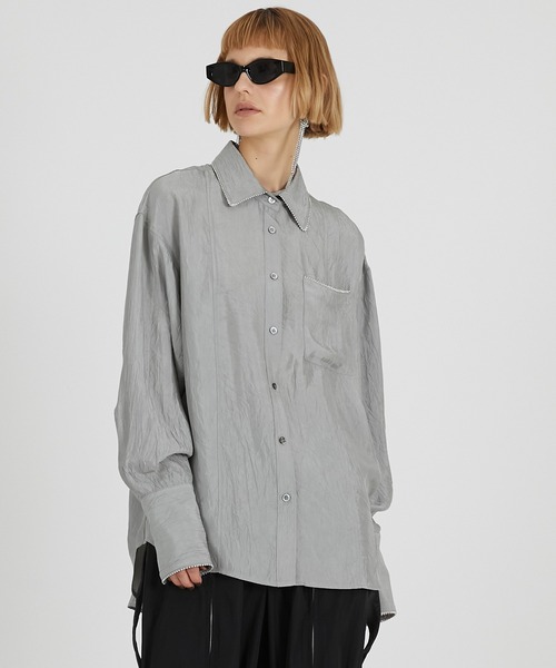 ブラウス シャツ 「2025Autumn Pre-Order」ボールチェーントリムシャツ / Ball Chain Trim Shirt レディース