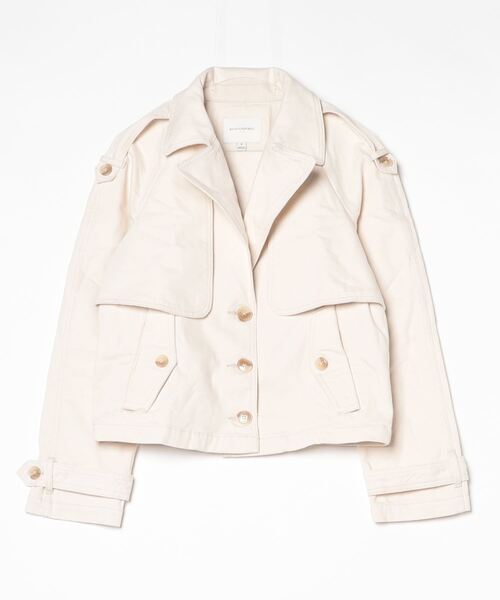 「BANANA REPUBLIC FACTORY STORE」 トレンチコート S アイボリー レディース_画像3