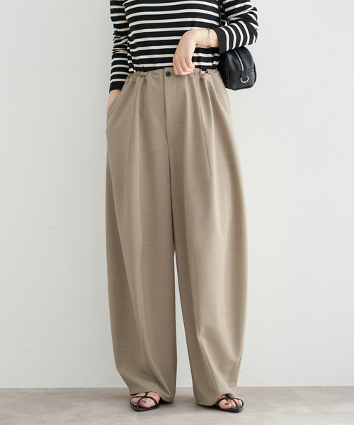 denierデニール　エッグパンツ リネンウール麻毛日本製　コクーンパンツ denierデニール エッグパンツ リネンウール麻毛日本製 コクーン