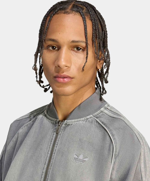 adidas デニムジャケット gジャン SST アディカラー ルーズ