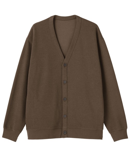 無印良品（MUJI） カーディガン 紳士 二重編みVネックカーディガン
