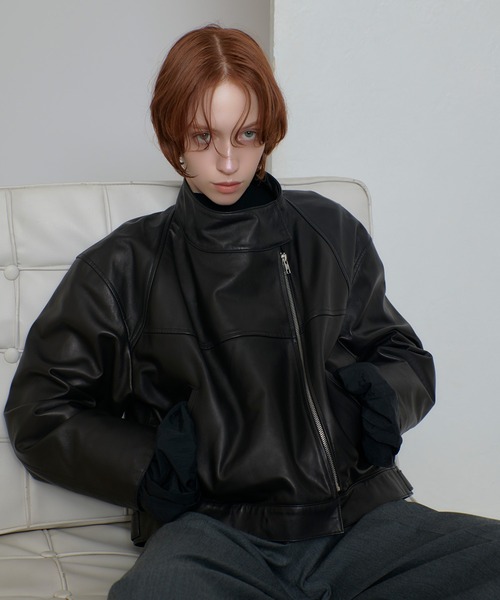 allureville（アルアバイル） ブルゾン アウター レザーブルゾン