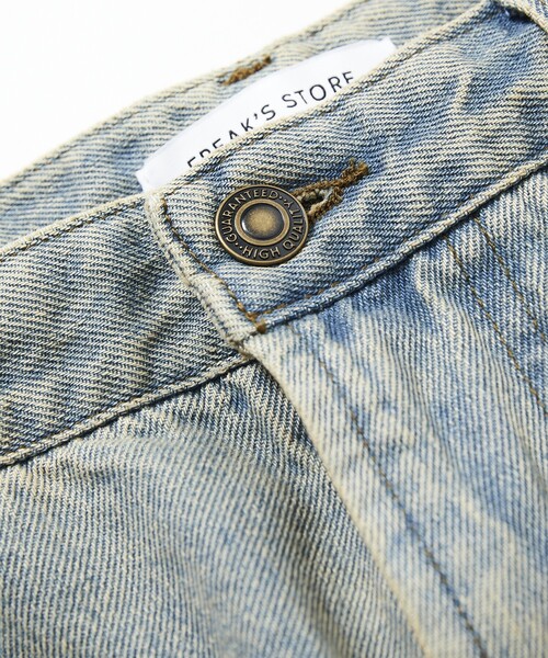 「FREAK'S STORE」 ダメージ加工デニムパンツ LARGE ダークネイビー メンズ
