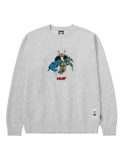 HUF（ハフ） スウェットカットソー「marvelコラボ」 SMALL ヘザー
