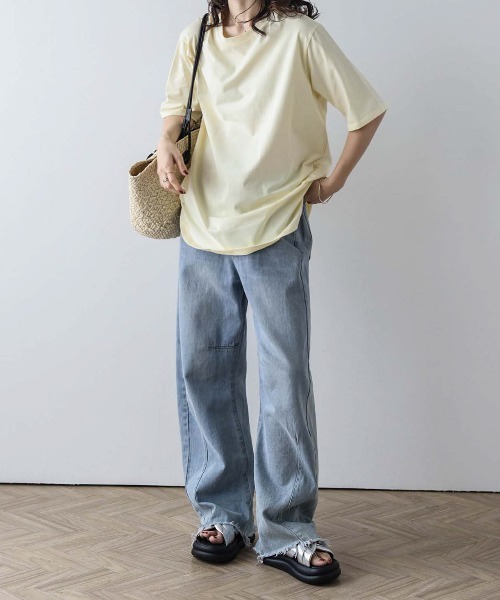 「AMELY」 フラットサンダル 37 ブラック レディース_画像5