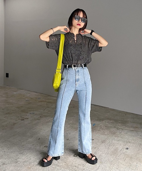 「PAGEBOY」 半袖ブラウス FREE ブラック レディース_画像2