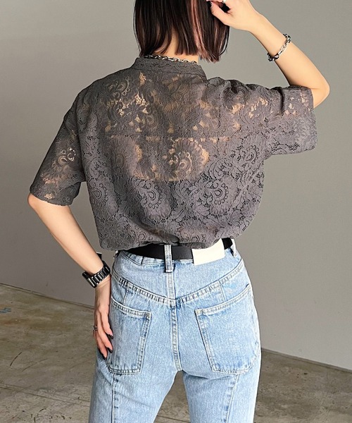 「PAGEBOY」 半袖ブラウス FREE ブラック レディース_画像3