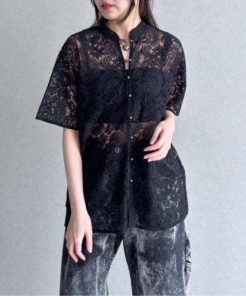 「PAGEBOY」 半袖ブラウス FREE ブラック レディース_画像4