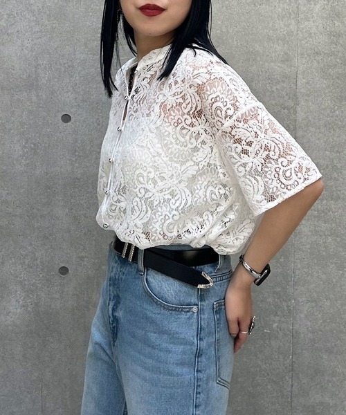 「PAGEBOY」 半袖ブラウス FREE ブラック レディース_画像6