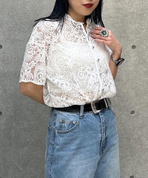 「PAGEBOY」 半袖ブラウス FREE ブラック レディース_画像7