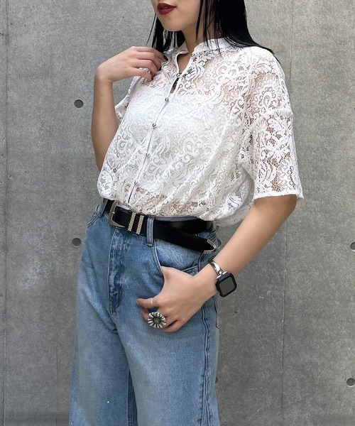 「PAGEBOY」 半袖ブラウス FREE ブラック レディース_画像8