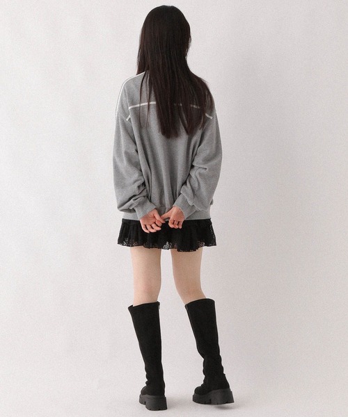 Heather（ヘザー） ブルゾン アウター レースラインスタンドブルゾン