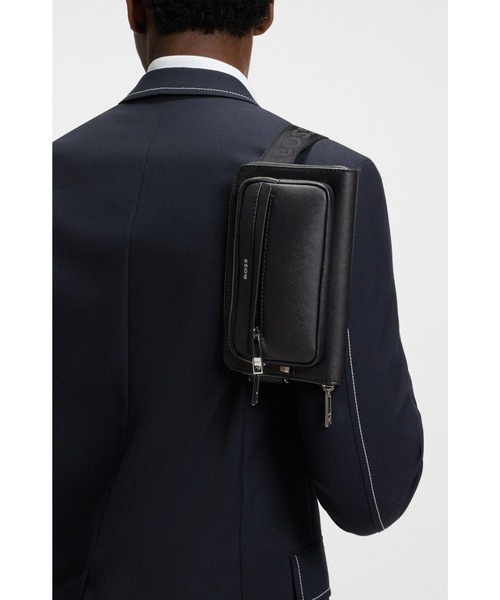 BOSS ストラクチャード クロスボディバッグ ロゴディテール 最終値下げ BOSS（HUGO BOSS） ショルダーバッグ ストラクチャード クロスボディ