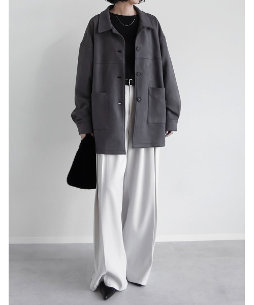 【新品】Yori 2025AW ハマグリコート ライトグレー Re:EDIT（リエディ） ステンカラーコート コート 「2025AW COLLECTION