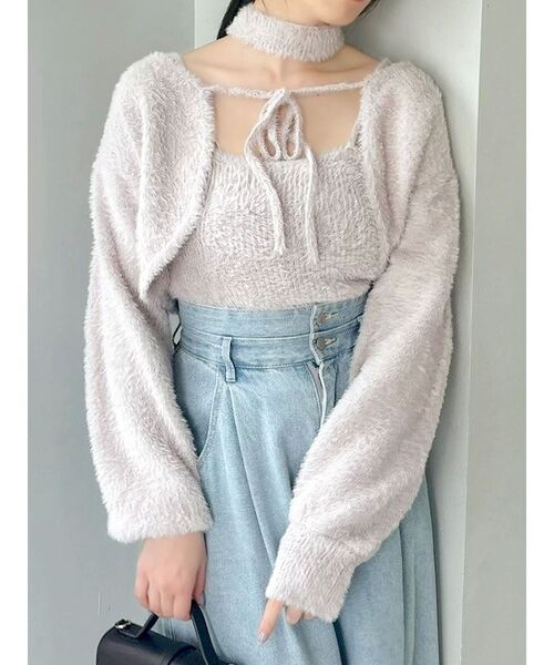dazzlin（ダズリン） カーディガン ミニシャギーニットボレロ