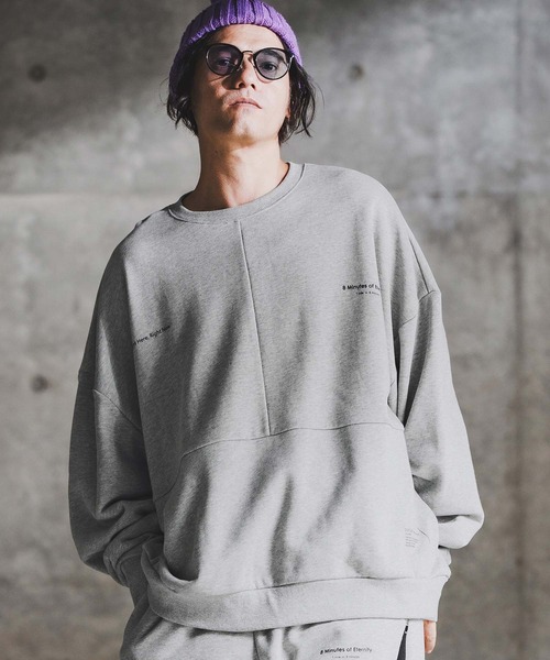 トレーナー スウェット msw1765-Point Graphic Sweat shirt スウェットプルオーバー(192-058-gla-cf)
