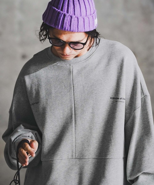 トレーナー スウェット msw1765-Point Graphic Sweat shirt スウェットプルオーバー(192-058-gla-cf)