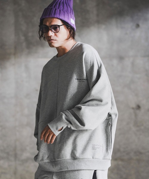 トレーナー スウェット msw1765-Point Graphic Sweat shirt スウェットプルオーバー(192-058-gla-cf)