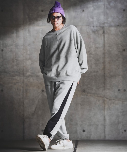 トレーナー スウェット msw1765-Point Graphic Sweat shirt スウェットプルオーバー(192-058-gla-cf)