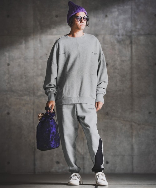 トレーナー スウェット msw1765-Point Graphic Sweat shirt スウェットプルオーバー(192-058-gla-cf)