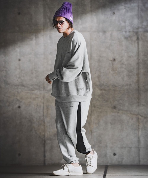 トレーナー スウェット msw1765-Point Graphic Sweat shirt スウェットプルオーバー(192-058-gla-cf)