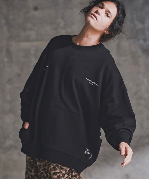 トレーナー スウェット msw1765-Point Graphic Sweat shirt スウェットプルオーバー(192-058-gla-cf)