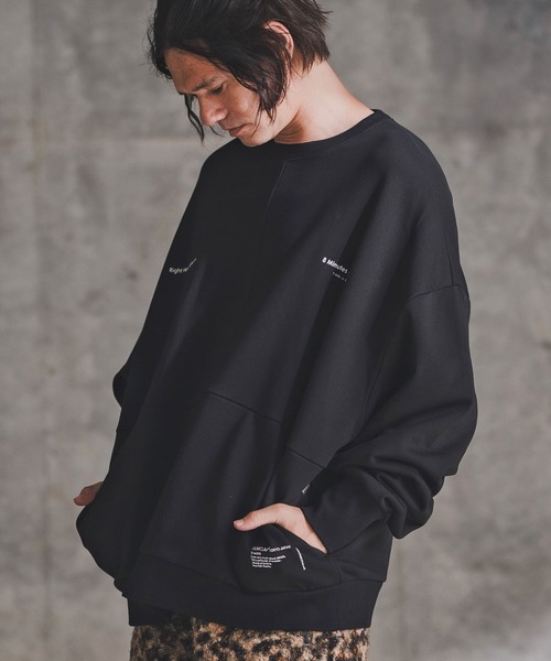 トレーナー スウェット msw1765-Point Graphic Sweat shirt スウェットプルオーバー(192-058-gla-cf)