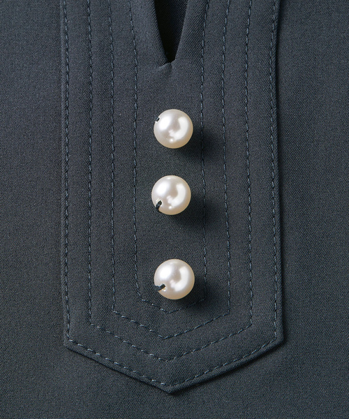 「RANAN」 半袖ブラウス L ブラック レディース_画像2