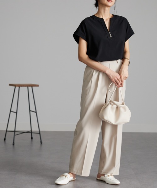 「RANAN」 半袖ブラウス L ブラック レディース_画像9