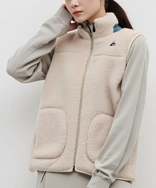 LOGOS（ロゴス） ベスト ジレ 2025AW LOGOS/ロゴス シャギーボア ワン