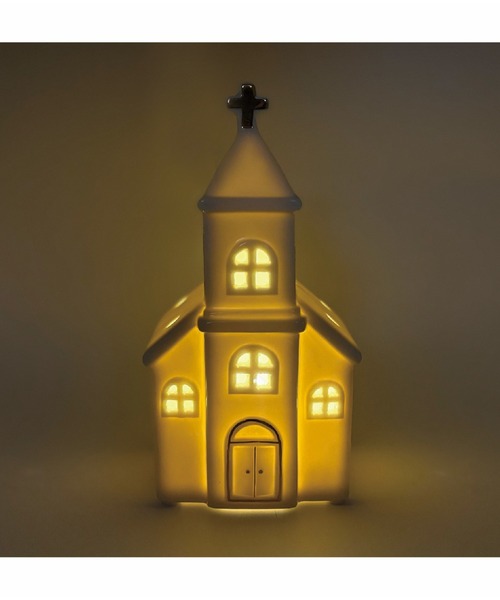 MAZEMAZE インテリア LEDセラミックハウスライトチャーチ(Lサイズ