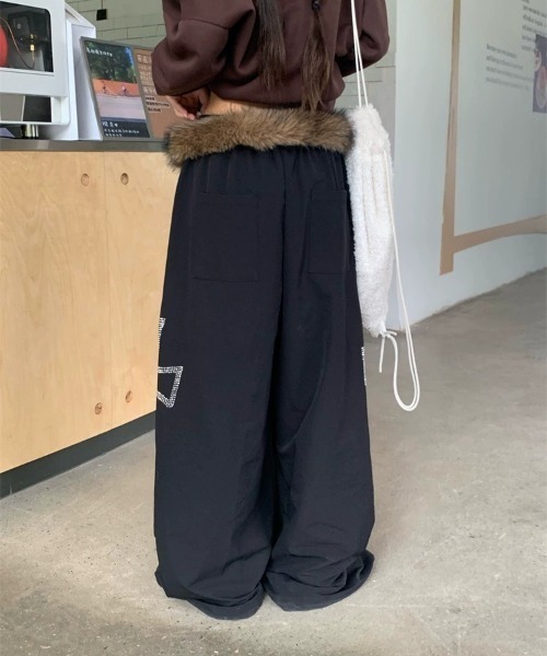 DEVICE（デバイス） パンツ ウエスト ファー クロス ルーズ パンツ