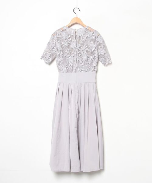 「LAGUNAMOON」 レース半袖ワンピース S グレー レディース_画像2