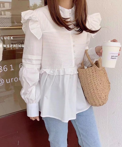 「meJane」 長袖ブラウス FREE ホワイト レディース_画像3