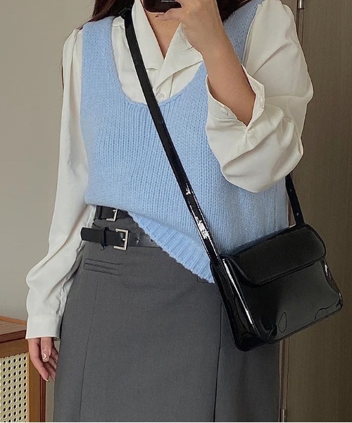 「BARELY BLUE」 ショルダーバッグ FREE ボルドー レディース_画像5