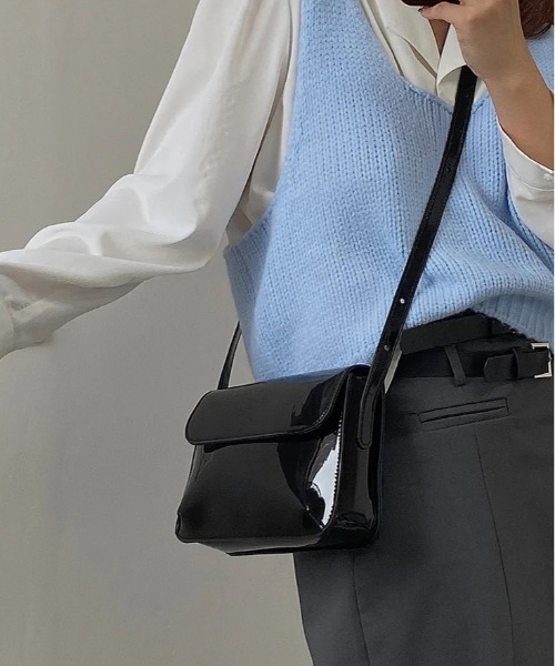 「BARELY BLUE」 ショルダーバッグ FREE ボルドー レディース_画像8