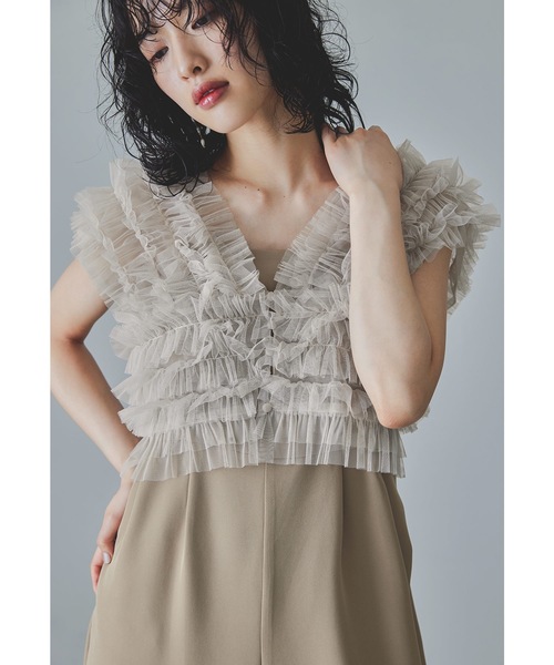 「niana」 セットアップ M ベージュ×ブラック レディース_画像4