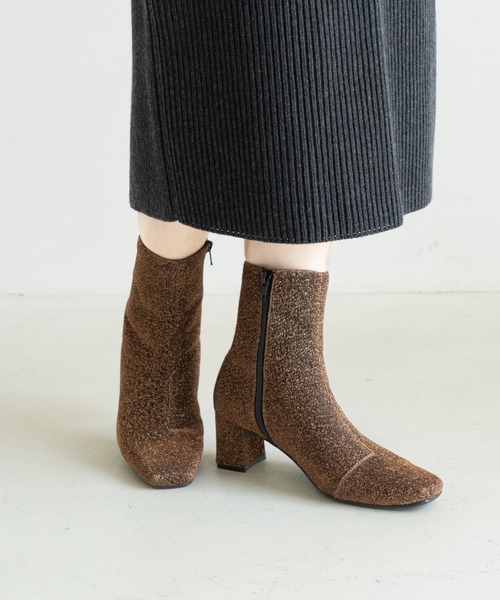 「Launa lea」 ショートブーツ M ブラックミックス レディース_画像4